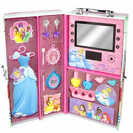 Набор детской декоративной косметики из серии Princess в чемодане с подсветкой 